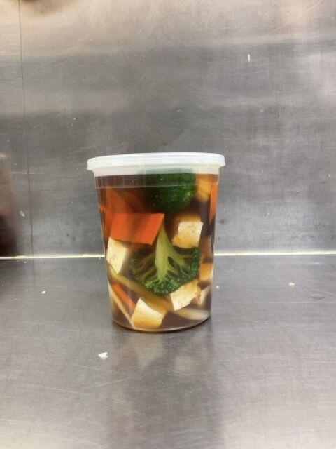 BEAN CURD WITH VEGETABLE SOUP